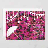 Babyduscheneinladungen des rosa einladung (Vorne/Hinten)