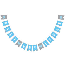 Babyduschenjagdflagge mit Elefant für Junge Wimpelkette