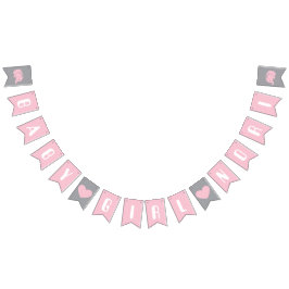 Babyduschenjagdflagge mit Elefant für Mädchen Wimpelkette