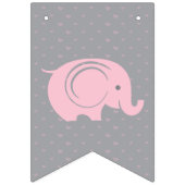 Babyduschenjagdflagge mit Elefant für Mädchen Wimpelkette (Erste Fahne)