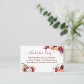 Babyduschenkarte für Blumenbücher Visitenkarte (Stehend Vorderseite)