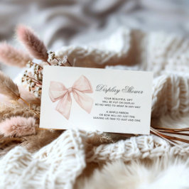 Babyduschenkarte mit weißem Bow-Display Begleitkarte