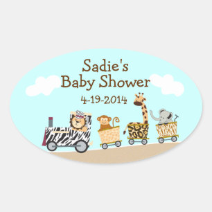 Babyduschenschild für Tiere Ovaler Aufkleber