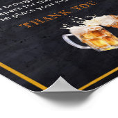 Babyduschensignatur für Bierwaschmaschine Poster (Ecke)