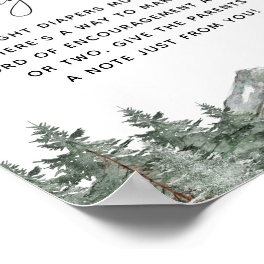 Babyduschensignatur für Späte Nachttaucher Poster (Ecke)