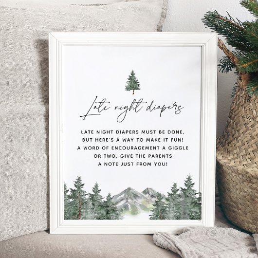 Babyduschensignatur für Späte Nachttaucher Poster