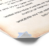 Babyduschenspiel heißt nicht, Babyzeichen blau zu Poster (Ecke)