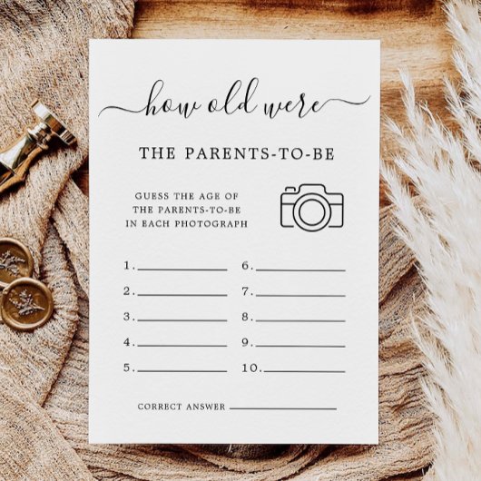 Babyduschenspiel wie alt die Eltern waren Einladung