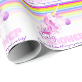 Babyduschenverpackung des Unicornregenbogens Geschenkpapier (Rolleneckpunkt)