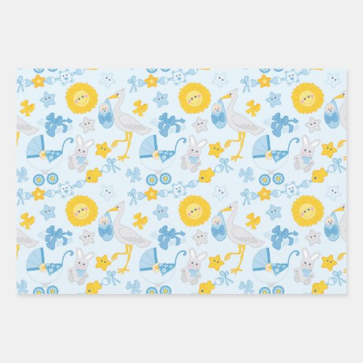 Babyduschenwrapping Papier Set 3 (Vorderseite)