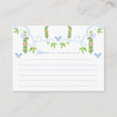 Babyduscherbse in einer Pod-MOMY-Anleitung Hinweiskarte (Vorderseite)