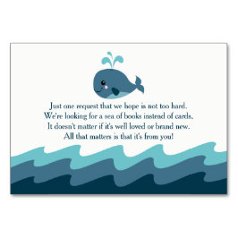 Babyduscherkarte mit Whale-Thema Tischnummer