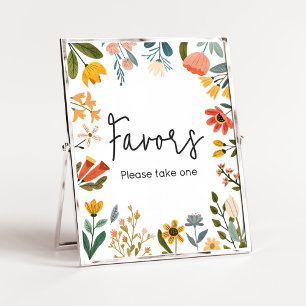 Babyduschfavoriten für botanische Wildblume Poster