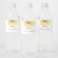 Babyduschflasche mit Sonnenblumen