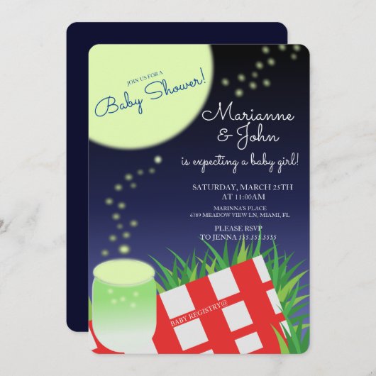 Babyduschfliesen mit Landschaftlicher Aussicht Einladung (Vorne/Hinten)