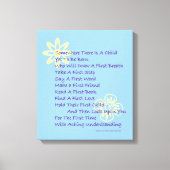 Babyduschgedicht gepackte Canvas Print (blau) Leinwanddruck (Vorderseite)