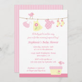 Babyduschgeflügel Party Einladung (Vorne/Hinten)