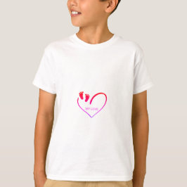 Babyduschgeschenk - Babyfütterherz in den Händen d T-Shirt