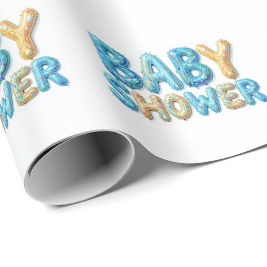 Babyduschgeschenk Geschenkpapier (Rolleneckpunkt)