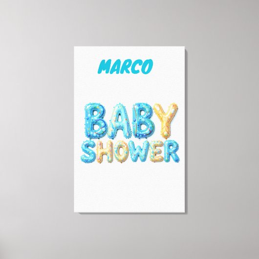 Babyduschgeschenk Leinwanddruck (Vorderseite)