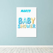 Babyduschgeschenk Leinwanddruck (Insitu (Holzboden))