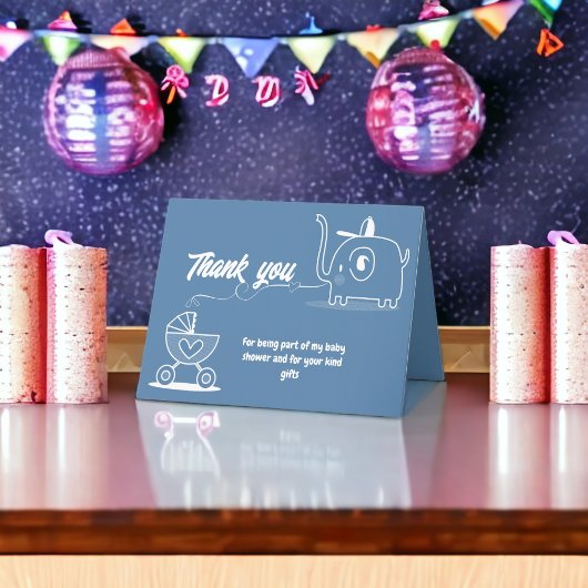 Babyduschgeschenke Dankeskarte