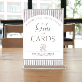 Babyduschgeschenke und -karten für neutrale Toile Poster