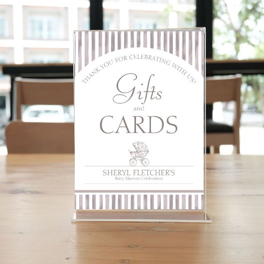 Babyduschgeschenke und -karten für neutrale Toile Poster