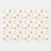 Babyduschgeschlecht, neutral braun und weiß geschenkpapier set (Vorderseite)