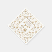 Babyduschgeschlecht, neutral braun und weiß serviette (Ecke)