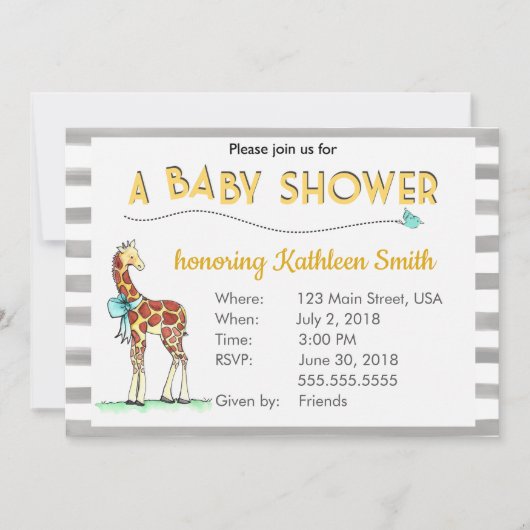 Babyduschgeschlechtsneutral Einladung (Vorderseite)