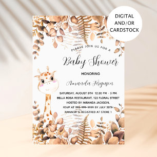Babyduschgiraffe Eukalyptus-Walddschungel Einladung