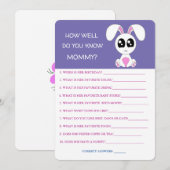 Babyduschhase, wie gut kennen Sie Mama? Einladung (Vorne/Hinten)