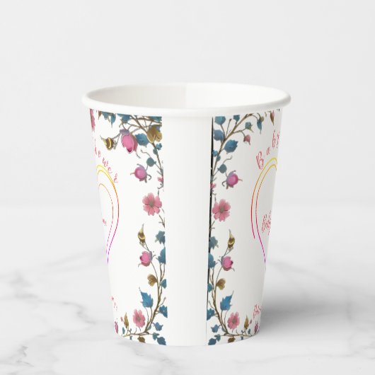 Babyduschherz Pappbecher (Links)