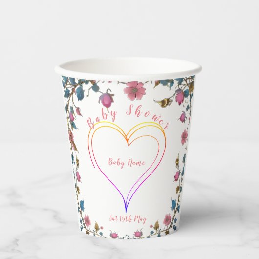 Babyduschherz Pappbecher (Vorderseite)