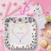 Babyduschherz Pappteller (Party)