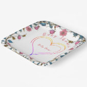 Babyduschherz Pappteller (Gewinkelt)