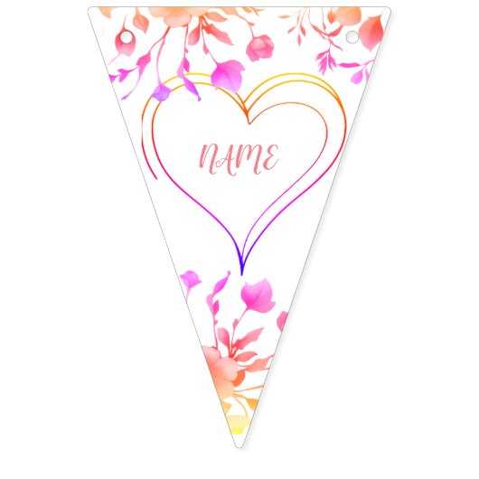 Babyduschherz Wimpelkette (Zweite Fahne)