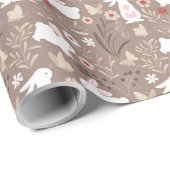 Babyduschkaninchen in Braun Geschenkpapier (Rolleneckpunkt)