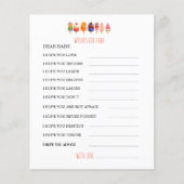 Babyduschkarte aus Eis (Vorderseite)