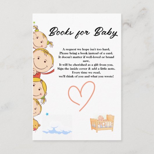 Babyduschkarte Begleitkarte (Vorderseite)