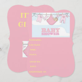 Babyduschkarte - EIN MÄDCHEN Einladung