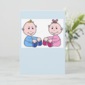 Babyduschkarte Einladung (Stehend Vorderseite)