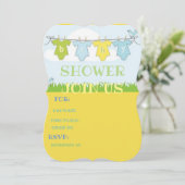 Babyduschkarte Einladung (Stehend Vorderseite)