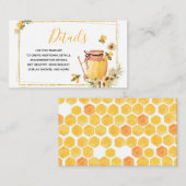 Babyduschkarte für Bienenbotanische Details Begleitkarte (Vorne/Hinten)