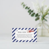 Babyduschkarte für das Flugzeug Begleitkarte (Stehend Vorderseite)