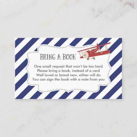 Babyduschkarte für das Flugzeug Begleitkarte (Vorderseite)