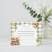 Babyduschkarte für den Frischmarkt Postkarte (Stehend Vorderseite)