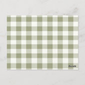 Babyduschkarte für den Frischmarkt Postkarte (Rückseite)