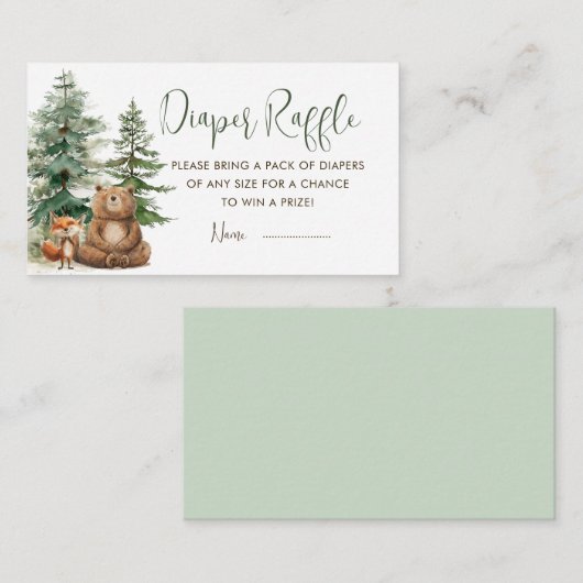 Babyduschkarte für den Holzboy Adventure Begleitkarte (Vorne/Hinten)